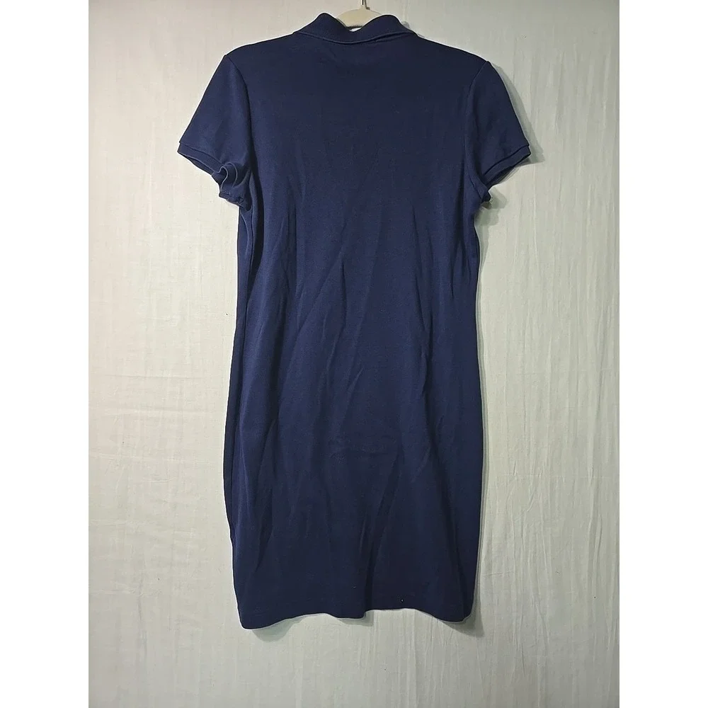 Ralph Lauren Women's Medium T Shirt  Polo‎ Dress Navy Green Embroidered Pony